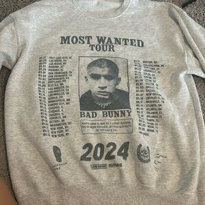 Bad Bunny MOST WANTED TOUR sweatshirt